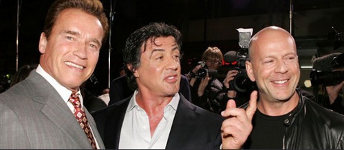 Schwarzenegger, Sstallone, Willis