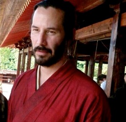 Keanu Reeves na planie zdjęciowym do filmu 47 Ronin